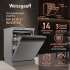 Посудомоечная машина WEISSGAUFF DW 6038 X Inverter,  полноразмерная, напольная, 60см, загрузка 14 комплектов, серебристая [437360]
